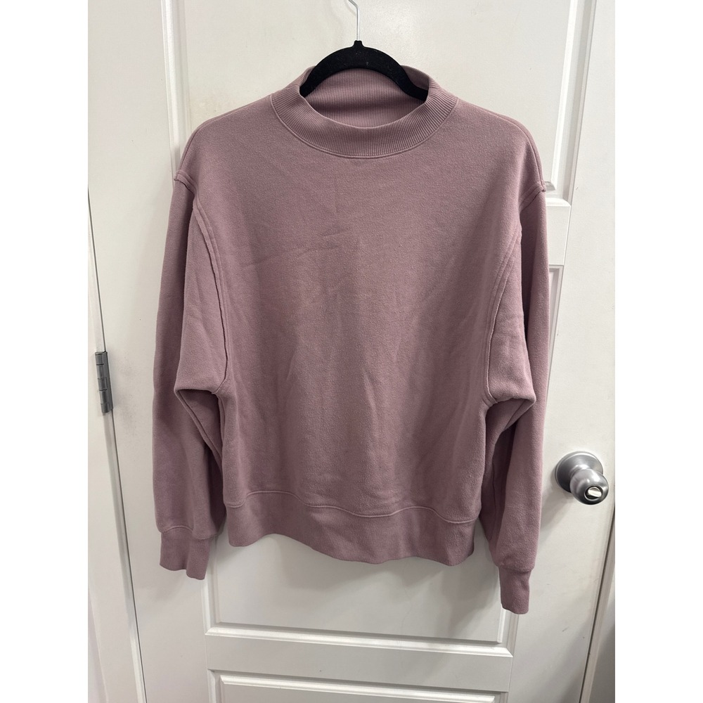 Alo Yoga Freestyle Sweatshirt Mock Neck Pullover Dusty Mauve Purple XS